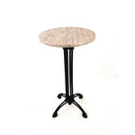 Topalit Tables, Round, 24" dia x 42"h, Washington Pine Top, Black Aluminum Base/Legs