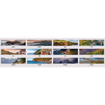 Earthscapes Recycled Monthly Desk Pad Calendar, Coastlines Photos, 22 x 17, Black Binding/Corners,12-Month (Jan-Dec): 2024