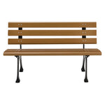 Recycled Plastic Benches with Back, 48 x 23 x 28, Tan
