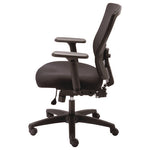 Alera Envy Series Mesh Mid-Back Multifunction Chair, Supports Up to 250 lb, 17" to 21.5" Seat Height, Black