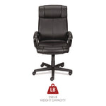 Alera Dalibor Series Manager Chair, Supports Up to 250 lb, 17.5" to 21.3" Seat Height, Black Seat/Back, Black Base