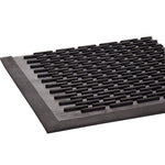 Crown-Tred Indoor/Outdoor Scraper Mat, Rubber, 43.75 x 66.75, Black