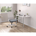 Ignition 2.0 4-Way Stretch Mid-Back Mesh Task Chair, 17" to 21" Seat Height, Basalt Seat, Fog Back, Designer White Base