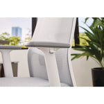 Ignition 2.0 4-Way Stretch Mid-Back Mesh Task Chair, 17" to 21" Seat Height, Basalt Seat, Fog Back, Designer White Base