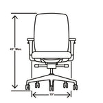 Flexion Mesh Back Task Chair, Supports Up to 300lb, 14.81" to 19.7" Seat Height, Black Seat/Back/Base