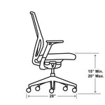 Flexion Mesh Back Task Chair, Supports Up to 300 lb, 14.81" to 19.7" Seat Height, Black/Basalt