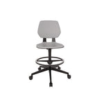 Commute Extended Height Task Chair, Supports Up to 275 lbs, 18.25" to 22.25" Seat Height, Gray/Black