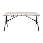 IndestrucTable Classic Bi-Folding Table, Rectangular, 60" x 30" x 29", Platinum