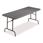 IndestrucTable Industrial Folding Table, Rectangular, 72" x 30" x 29", Charcoal