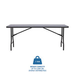 IndestrucTable Industrial Folding Table, Rectangular, 72" x 30" x 29", Charcoal