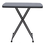 IndestrucTable Classic Personal Folding Table, 30" x 20" x 25" to 28", Charcoal