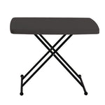 IndestrucTable Classic Personal Folding Table, 30" x 20" x 25" to 28", Charcoal