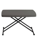 IndestrucTable Classic Personal Folding Table, 30" x 20" x 25" to 28", Charcoal