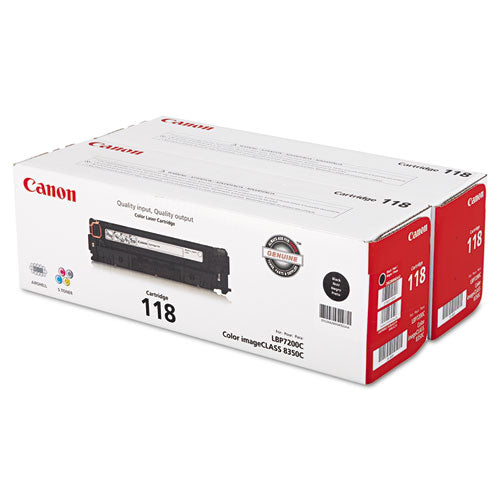 2662B004 (118) Toner, 3,400 Page-Yield, Black, 2/Pack