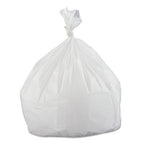 Low-Density Commercial Can Liners, Coreless Interleaved Roll, 33 gal, 0.8 mil, 33" x 39", White, 25 Bags/Roll, 6 Rolls/Carton