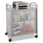 Impromptu Refreshment Cart/Machine Stand, Engineered Wood, 3Shelf, 34 x 21.25 x 36.5, Gray/Silver, Ships in 1-3 Business Days