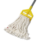 Web Foot Wet Mop Head, Shrinkless, White, Small, Cotton/Synthetic, 6/Carton