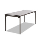 Maxx Legroom Wood Folding Table, Rectangular, 72" x 30" x 29.5", Gray/Charcoal