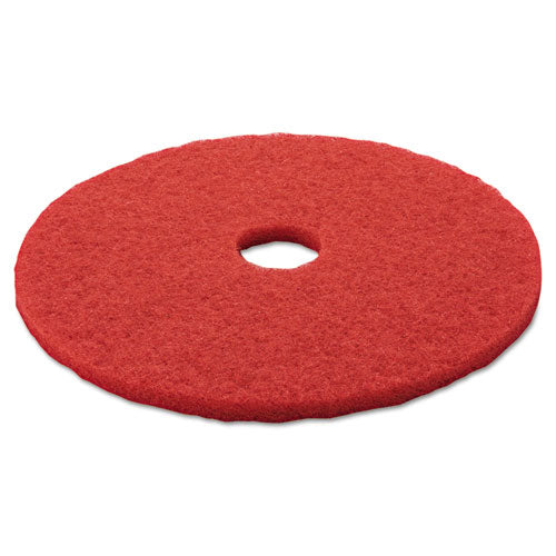 Low-Speed Buffer Floor Pads 5100, 20" Diameter, Red, 5/Carton