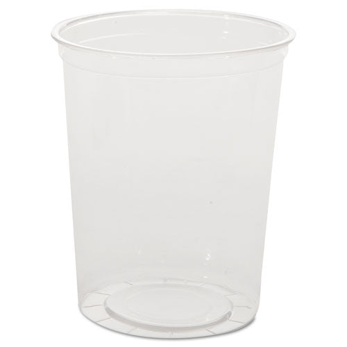 Deli Containers, 32 oz, Clear, Plastic, 50/Pack, 10 Packs/Carton