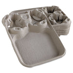 StrongHolder Molded Fiber Cup/Food Trays, 8 oz to 44 oz, 2 Cups, Beige, 100/Carton