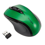 Pro Fit Mid-Size Wireless Mouse, 2.4 GHz Frequency/30 ft Wireless Range, Right Hand Use, Emerald Green