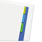 Write-On Index Tabs, 1/5-Cut, Assorted Colors, 2" Wide, 30/Pack