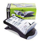 VISIFIX Desk Business Card File, Holds 200 2.88 x 4.13 Cards, 5 x 9.31 x 3.56, Plastic, Graphite/Black