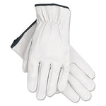 Grain Goatskin Driver Gloves, White, X-Large, 12 Pairs