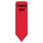 Arrow Message Page Flags in Dispenser, "FIRMAR AQUI", Red, 120 Flags/Pack