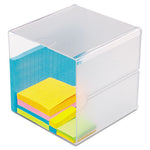 Stackable Cube Organizer, 1 Compartment, 6 x 6 x 6, Plastic, Clear