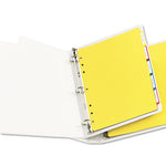 Heavy-Duty Plastic Dividers with Multicolor Tabs and White Labels , 5-Tab, 11 x 8.5, Assorted, 1 Set