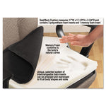 The ComfortMakers Deluxe Seat/Back Cushion, Memory Foam, 17 x 2.75 x 17.5, Black