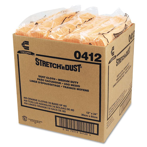 Stretch 'n Dust Cloths, 11 5/8 x 24, Yellow, 40 Cloths/Pack, 10 Packs/Carton