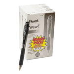 WOW! Ballpoint Pen Value Pack, Retractable, Medium 1 mm, Black Ink, Smoke/Black Barrel, 36/Pack