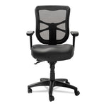 Alera Elusion Series Mesh Mid-Back Multifunction Chair, Supports Up to 275 lb, 17.7" to 21.4" Seat Height, Black