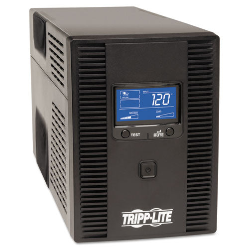 SmartPro LCD Line-Interactive UPS AVR Tower, 10 Outlets, 1,500 VA, 650 J