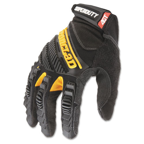 SuperDuty Gloves, X-Large, Black/Yellow, 1 Pair