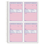 Telephone Message Book with Fax/Mobile Section, Two-Part Carbonless, 3.88 x 5.5, 4 Forms/Sheet, 200 Forms Total