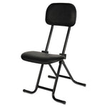 Alera IL Series Height-Adjustle Folding Stool, Supports Up to 300 lb, 27.5" Seat Height, Black