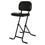 Alera IL Series Height-Adjustle Folding Stool, Supports Up to 300 lb, 27.5" Seat Height, Black