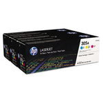 HP 305A, (CF370A-M) 3-Pack Cyan/Magenta/Yellow Original LaserJet Toner Cartridges