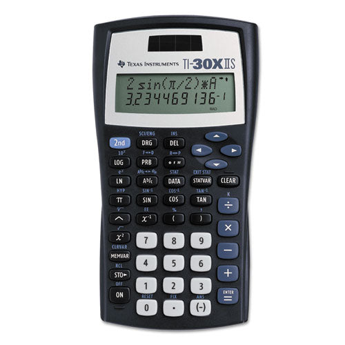 TI-30X IIS Scientific Calculator, 10-Digit LCD, Black