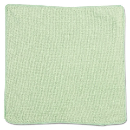 Microfiber Cleaning Cloths, 12 x 12, Green, 24/Pack