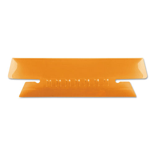 Transparent Colored Tabs For Hanging File Folders, 1/3-Cut, Orange, 3.5" Wide, 25/Pack