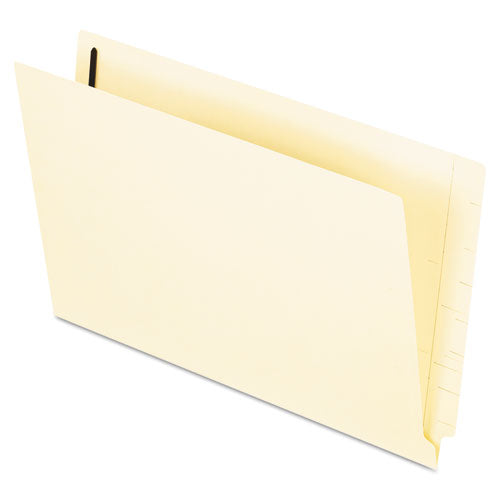 Manila End Tab Expanding Fastener Folders, 2-Ply Tabs, 0.75" Expansion, 2 Fasteners, Legal Size, Manila Exterior, 50/Box