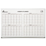 7110015550295 SKILCRAFT Quartet Cubicle Calendar Board, Four Month, 24 x 36, White Surface, Aluminum Frame