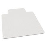 EverLife Light Use Chair Mat for Flat to Low Pile Carpet, Rectangular with Lip, 36 x 48, Clear