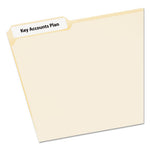 EcoFriendly Permanent File Folder Labels, 0.66 x 3.44, White, 30/Sheet, 50 Sheets/Pack