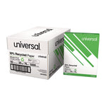 30% Recycled Copy Paper, 92 Bright, 20 lb Bond Weight, 8.5 x 11, White, 500 Sheets/Ream, 10 Reams/Carton, 40 Cartons/Pallet